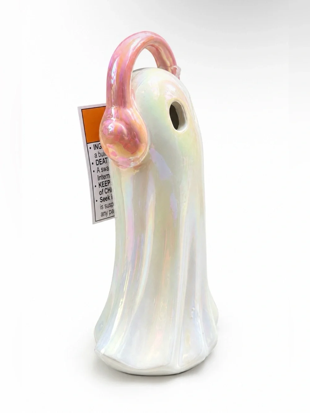 ADORABLE Light Up Ghost Figurine - Pink Halloween